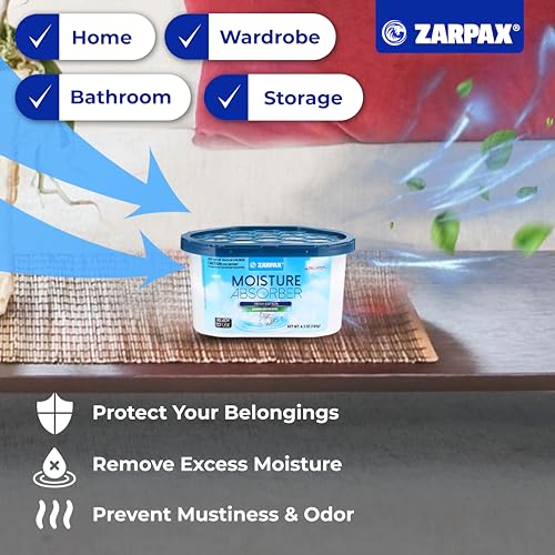 ZARPAX Moisture Absorber Fresh Cotton 6.5 oz - Set of 15 - size: 6.5 Ounce (Pack of 15), style: Fresh Cotton