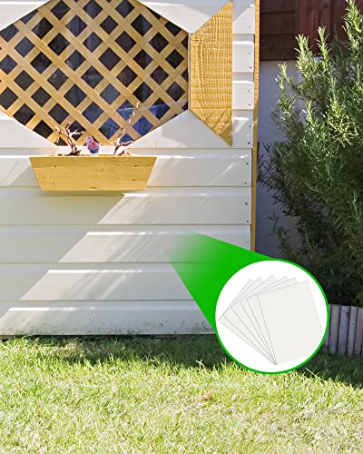 Vinyl Siding Repair Kit, White Durable Self-Adhesive Vinyl Siding Patch Cut to Fit Freestyle Cover Any Cracks, Holes, or Blemishes on PVC Fence Repair Kit(6 Pack) - color: 6 Pack