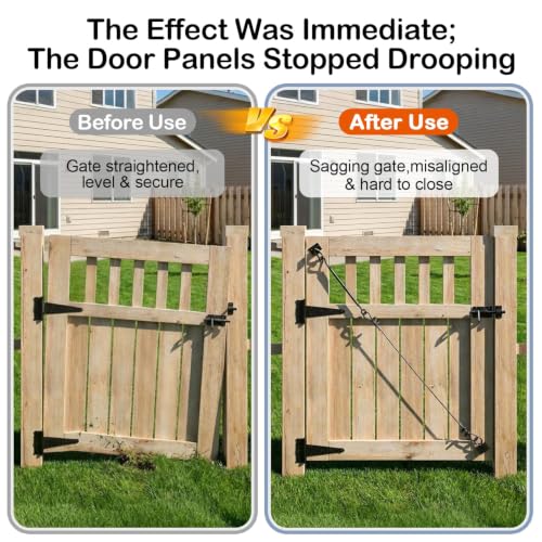 TooTaci 2 Pack Anti Sag Gate Kit, 9.8 ft 3/16" T316 Stainless Steel Cable - size: 2 Pack