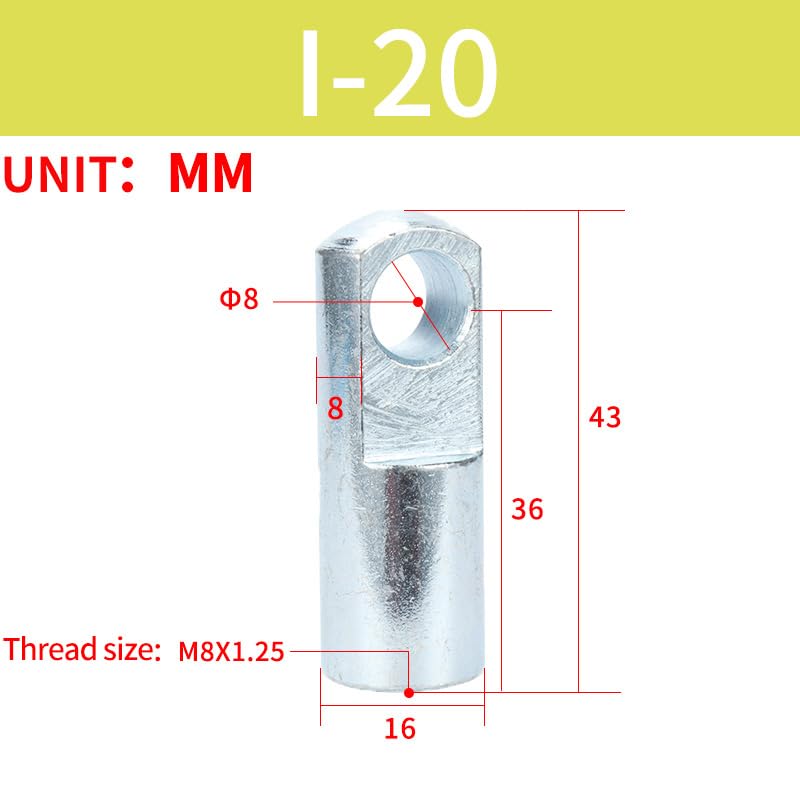 Internal Thread to MAL Adapter for SC Cylinder I Series, Pneumatic Conversion Fitting (I-20) - color: I, size: 20