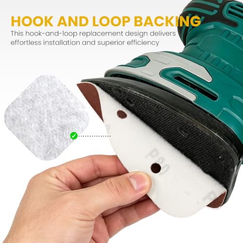 50 PCS Mouse Sander Sandpaper 5 Hole Hook and Loop Detail Sander Sandpaper 40 80 120 180 240 320 400 600 800 Grit Palm Sander Paper - style: 50 PCS 5 Hole 40-800 Grit