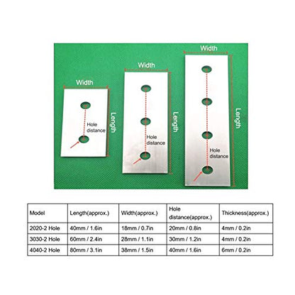 10Pcs Joining Plate Aluminum Flat Connecting Reinforcement Vertical Connection Tool Flat Straight Corner Brace Plates(4040)