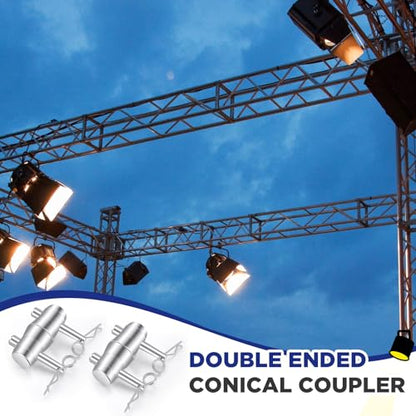 Blulu 8 Pack Double Ended Conical Coupler with Clips Pin Fit F34 F33 Pipe