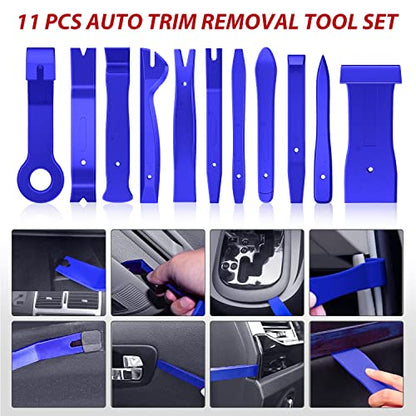 Nilight Trim Removal Tool 102 Pcs, Auto Push Pin Bumper Retainer Clip Set - color: 102 Clips+ Remover Tools Blue