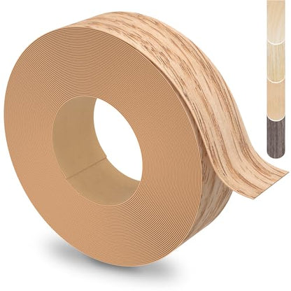 Red Oak Edge Banding, 2 inch x 25ft Plywood Veneer Wood Edge Banding, Preglued Wood Tape Banding for Cabinet Repair - color: Red Oak, size: 2"x 25ft