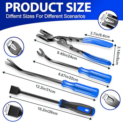 Keze 17 Pcs Hook and Pick Set Auto Trim Removal Tool Kit - color: Blue-17 Hook and Pick Set