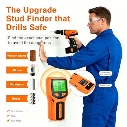 5 in 1 Stud Finder Wall Scanner with Smart Chip & HD LCD Display