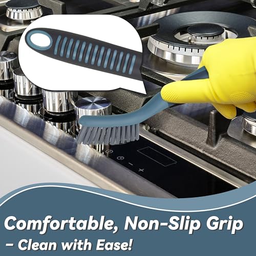 2 Pack Grout Scrub Brush with Stiff Bristles