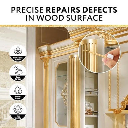 Liquid Gold Acrylic Paint Gloss Multi Surface Rich 24K Gold Paint for Metal, Wood, Plastic, Canvas, Furniture Scratch Repair, Painters Art Handcrafts, Art Supplies, 30ML, Acrylic Metallic Finish - color: Gold