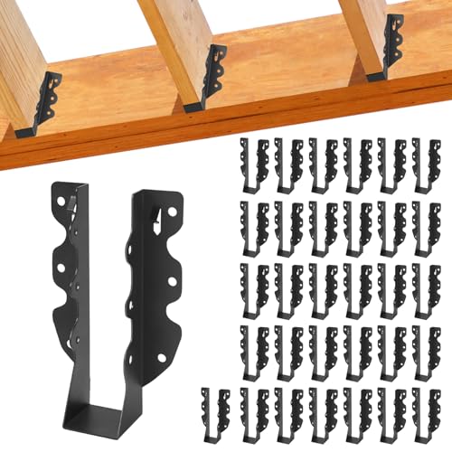 32 Pcs 2"x 8" Joist Hanger|Q235B Steel Face Mount Joist Hangers - size: 32 Pcs, style: 2"x 8"