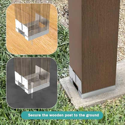 12 PCS 6x6 Post Anchor Base Adjustable Wood Post Brackets - size: 6 x 6