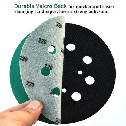 5-Inch 8-Hole Wet Dry Sanding Discs 80-320 Assorted Grits, 50-Pack - style: Mixed Grits, 50 Pack