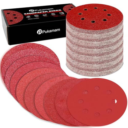 100 Pcs 5 inch Sanding Discs 60-2000 Grit Assorted - style: 100 Pcs-MIX Grit