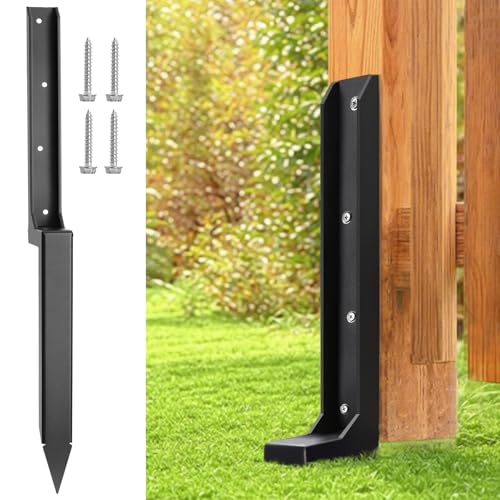 Fence Post Repair Stakes Kit, Black, 1-Pack - color: Black/1 Pack