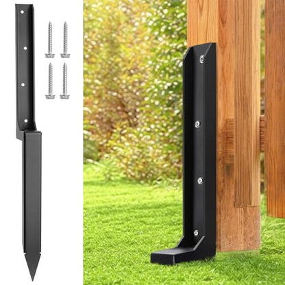 Fence Post Repair Stakes Kit, Black, 1-Pack - color: Black/1 Pack