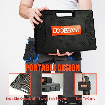 49Pcs Bolt Extractor Kit,Left Hand Drill Bit,Easy Out Screw Bolt Extractor - size: 49PCS