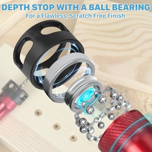 KEENTECH 10-in-1 Countersink Drill Bit Set with Ball Bearing Depth Stop - style: Countersink Bits