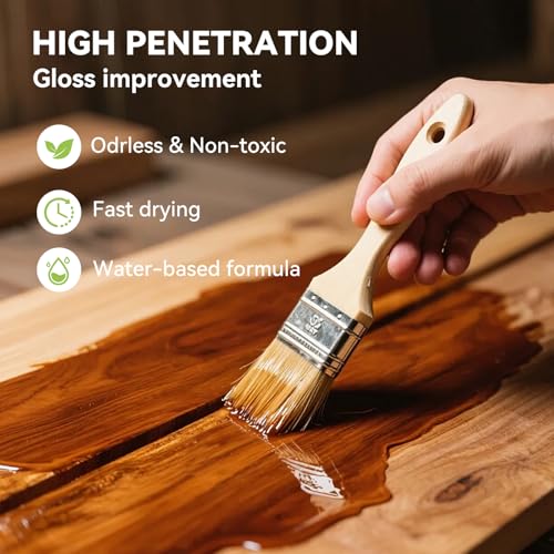 Penetrating Wood Stain and Sealer in One - 1 Gallon & Dark Walnut - color: Dark Walnut, size: 1 Gallon