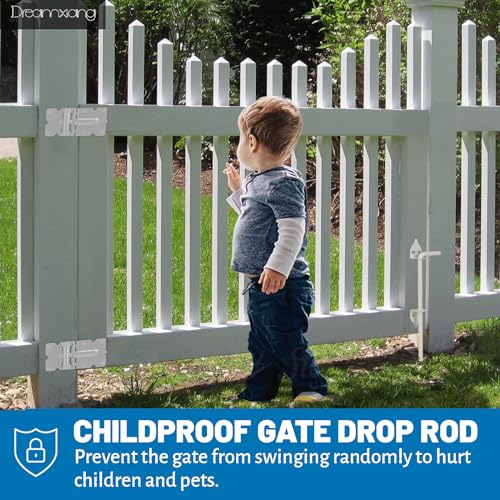 12" Heavy Duty Cane Bolt Gate Drop Rod Fence Hardware Ground Latch Stopper - size: 12 Inch