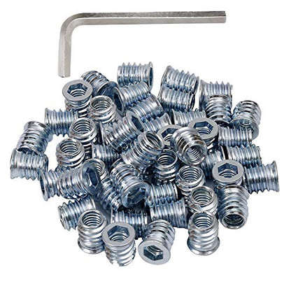 5/16-18 Threaded Inserts for Wood 15mm Length Furniture Screw in Threaded Insert Nuts 40 Pieces - size: 5/16-18 x 15mm*40pcs