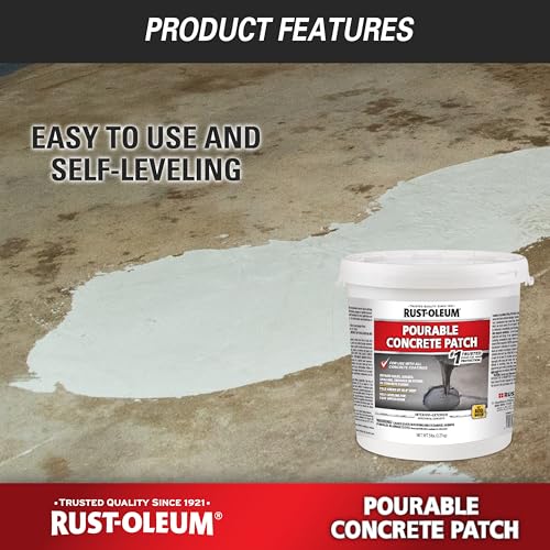 Rust-Oleum 369667 Pourable Concrete Patch, 5 lb Pail, White