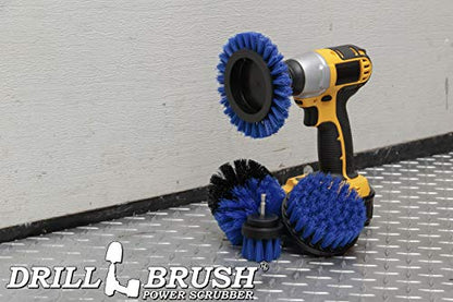 Drillbrush Blue - Boat Cleaning Drill Brush Attachment Set - Aluminum - color: Blue
