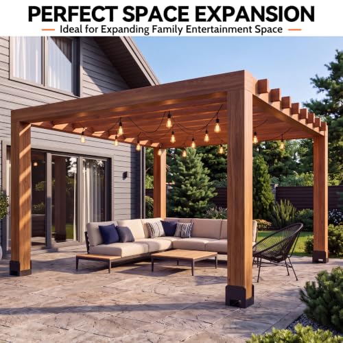 4x4 Post Base 4 Pack, Fits 3.5" x 3.5" Wood, Adjustable Deck Post Support - size: 4x4