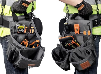 VIDAR TOOLS Tool belt,Tool Belts for Men with Suspenders and Magnetic Tool Pouch.Heavy Duty Carpenter/Construction Tool Belt.
