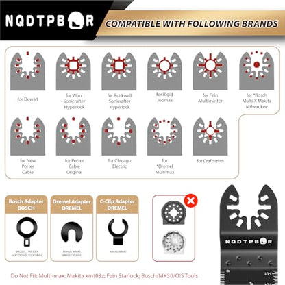 54 PCS Oscillating Saw Blades Multitool Blades Professional Universal Wood - size: 54PCS