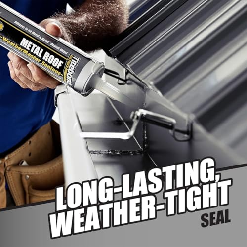 Titebond WeatherMaster Metal Roof Sealant, Gray – Premium Polymer Caulk for Aluminum, Copper, Galvanized Steel & Coated Metals, UV-Resistant – 62491, 9.5 Oz. Cartridge - size: 9.5 Oz. (1 Count), style: 62491, Gray