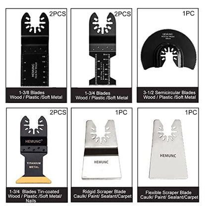 118PC Oscillating Tool Blades, Oscillating Multitool Saw Blades Accessories Kit - size: Assorted Oscillating Tool Accessory Kit
