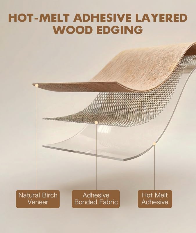 Birch Edge Banding 1-3/4 Inch x 200 Ft Preglued Iron On Plywood Wood Tape, Premium Birch Veneer Edge Banding, Self-Adhesive Flexible Wood Edging Strip for Shelving and Furniture Repair - color: Birch, size: 1-3/4 inch X 200 ft
