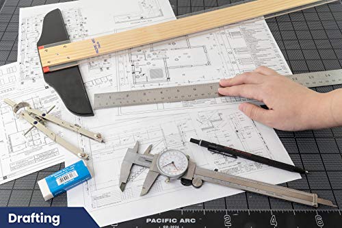 Pacific Arc 18 Inch Stainless Steel Ruler with Inch/Metric Conversion Table - style: 18 In