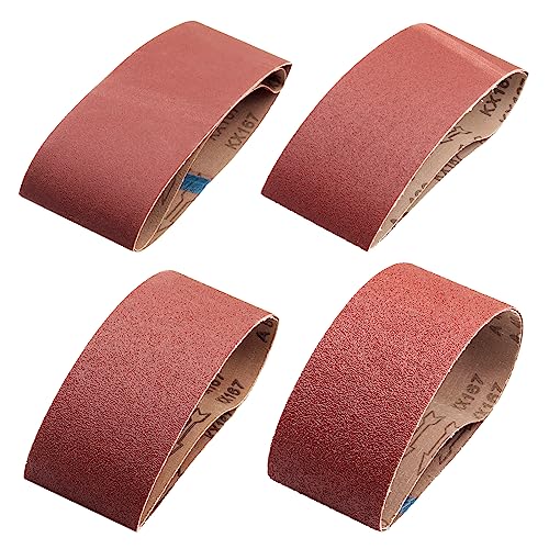 Taokyid 24 PCS 3x24 Sanding Belts for Belt Sander, 40 80 120 240 Grits - size: 3x24 inch