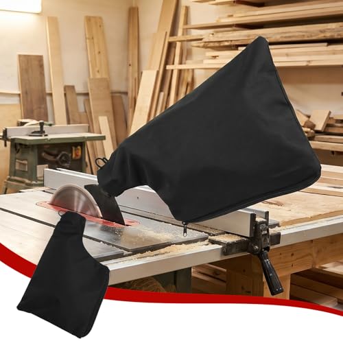 2 PCS Miter Saw Dust Cover Bag with Zipper and Wired, Universal Dust Collector Bags Adjustable Stand Cover Bag for Table Saw, Belt Sander, Edge Planer, Diagonal Saws