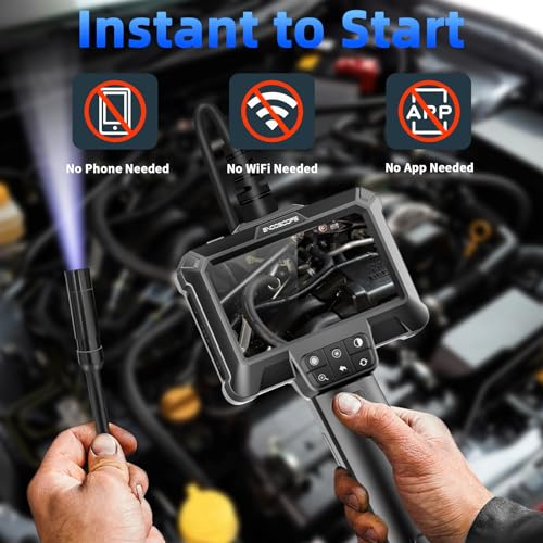 WINWEND Endoscope Camera with Light for Drain,Pipe,Plumbing Mechanic Tools