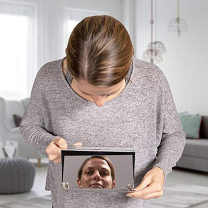 EARTHLITE Adjustable Face Down Mirror - Supports Vitrectomy, Retinal Detachment & Macular Hole Recovery, Silver, Standard,4"L x 8"W