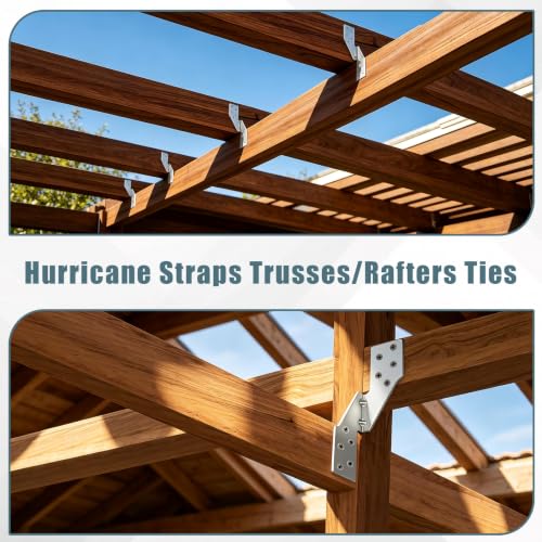 40 Pcs Right Size Galvanized Steel Hurricane Straps Tie Brackets| - size: Right Side