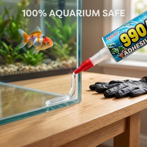 [Crystal Clear]9900 Aquarium Waterproof Sealant – Non-Cracking Lap Sealant for Fish Tanks, Ponds and Garden Landscaping | UV-Resistant, 10-Year Durability