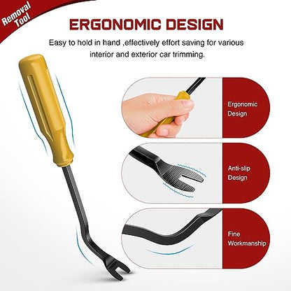 Nilight 8PCS Auto Trim Removal Tool Kit No-Scratch - color: Yellow, size: 8Pcs