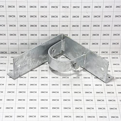 Chain Link Fence 2 1/2" (2 3/8" OD) x 6" Wood to Steel Post Corner Adapter | Adapter Brackets | Wood Fence Steel Post Bracket (Pack of 4)