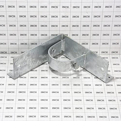 Chain Link Fence 2 1/2" (2 3/8" OD) x 6" Wood to Steel Post Corner Adapter | Adapter Brackets | Wood Fence Steel Post Bracket (Pack of 4)