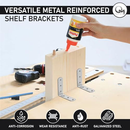 20 Pack Angle Brackets (1.97" x 1.97" x 0.63") – 90° L-Shape Corner Brace Plate Wood Metal Connecting Fixing Joining Repair Support Galvanized Connector - size: 1.97" x 1.97" x 0.63"
