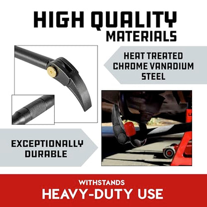 Powerbuilt 3 Piece Indexing Pry Bar Set, 10, 12, 15 Inch, Automotive, Construction, Woodworking - 643055ECE