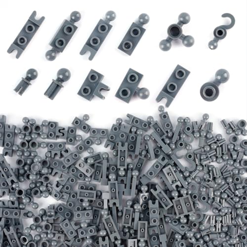 Connector Ball Joints Socket Plate, 250pcs Bricks Parts Bulk - color: Dark Gray