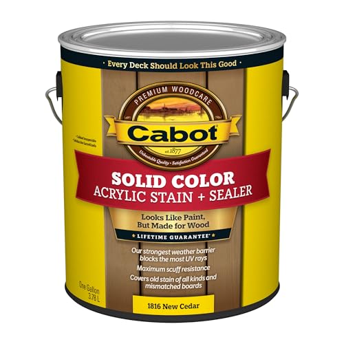 Cabot Solid Color Acrylic Stain + Sealer, New Cedar, 1 Gallon