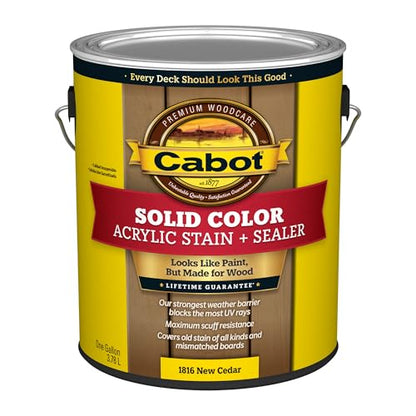 Cabot Solid Color Acrylic Stain + Sealer, New Cedar, 1 Gallon