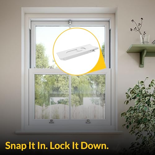 Brixwell Silver Line Snap-in Tilt Latch 85 Series Right Hand in White Finish, 2-3/8" Length, 11/16" Width, 7/16" Thickness, Plastic Component for Vinyl Sash Window Operation, Pack of 2 - size: 2, style: Right