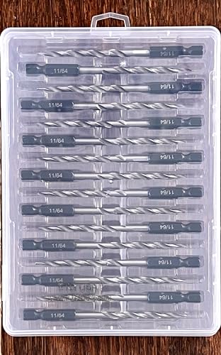 FTG USA 16pc #8(11/64") Replacement Tapered Countersink Drill Bit Hex Shank - size: #8, style: 16 Piece Same Size
