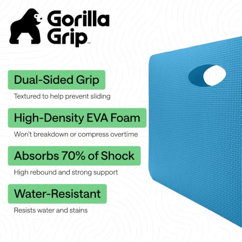GORILLA GRIP® Extra Thick Foam Kneeling Pad for Gardening 17.5x11 True Blue - color: Blue